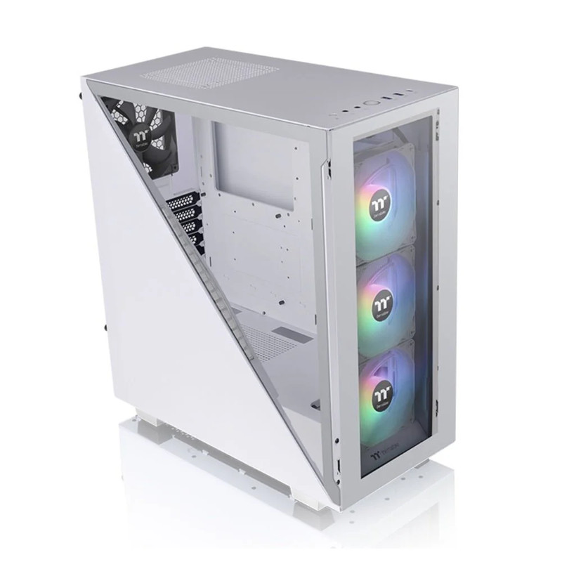 Thermaltake Divider 300 TG ARGB Snow Mid Tower Chassis - White - صندوق
